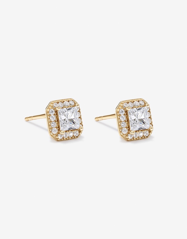 Michael Hill - Halo Stud Earring in 18kt Vermeil with Cubic Zirconia