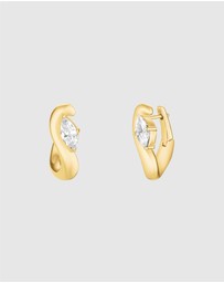 Rosefield - Marquise Wave Gold-Tone Hoop Earrings