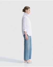 IDA+S - Matilda Oversized Stretch Cotton Blouse