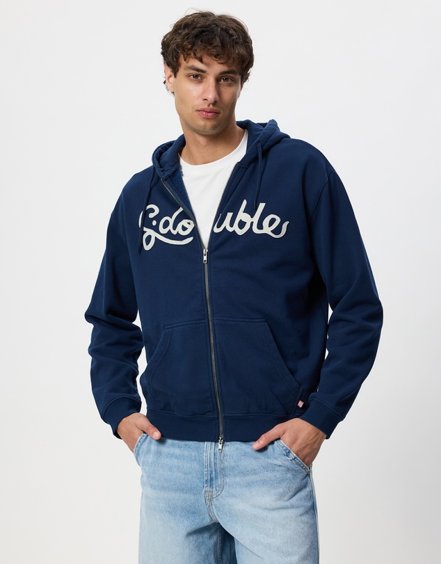 S Double - Cursive Zip Hoodie