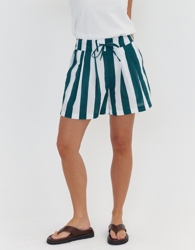 ALEXANDRA - Raz Shorts Green Stripe