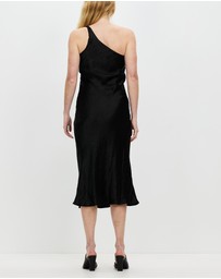 Third Form - Running Water Bias One Shoulder Dress