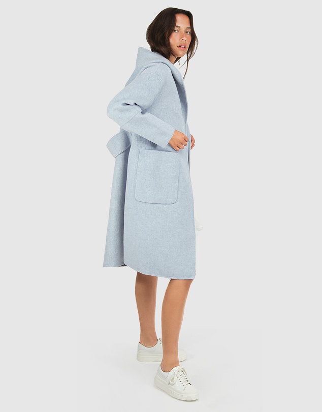 Belle & Bloom - Walk This Way Wool Blend Hooded Coat