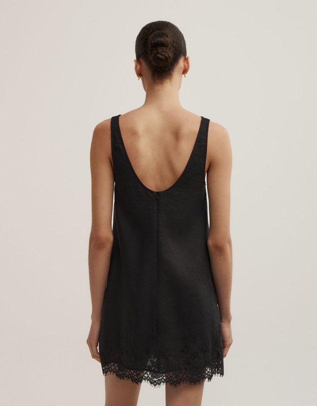 Witchery - Linen Lace Mini Dress