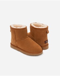 Ozwear Connection Uggs - Ugg Boots Genuine Australian Sheepskin Unisex Mini Classic Suede