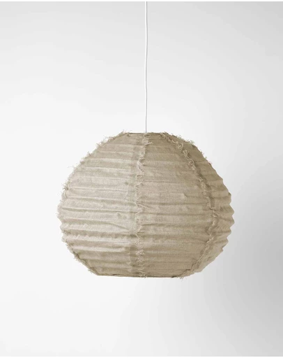 Aura Home - Cloud Fringed Linen Ball Pendant Shade