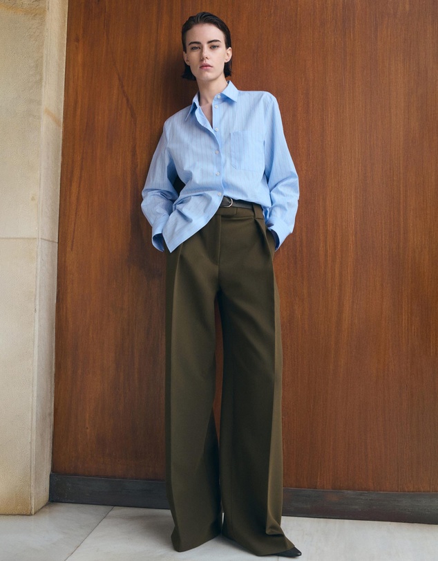 M.N.G - Cotton And Lyocell Blend Straight Shirt
