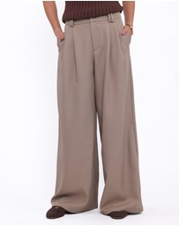 Petal & Pup - Kathryn Wide Leg Pant - Beige