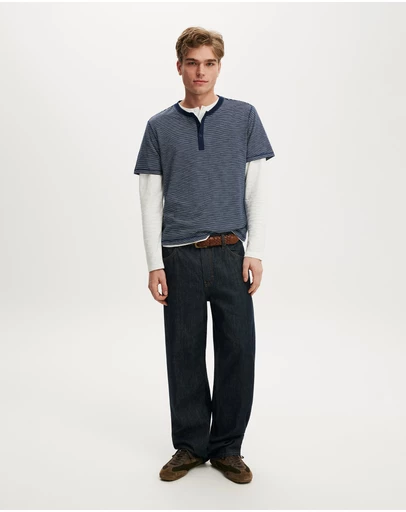 Cotton On - Fitted Henley T-Shirt