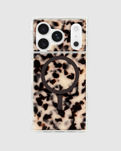 Flaunt - Flaunt Square Blonde Tortoise Shell MagSafe Case for iPhone 18 Pro / 17 Pro