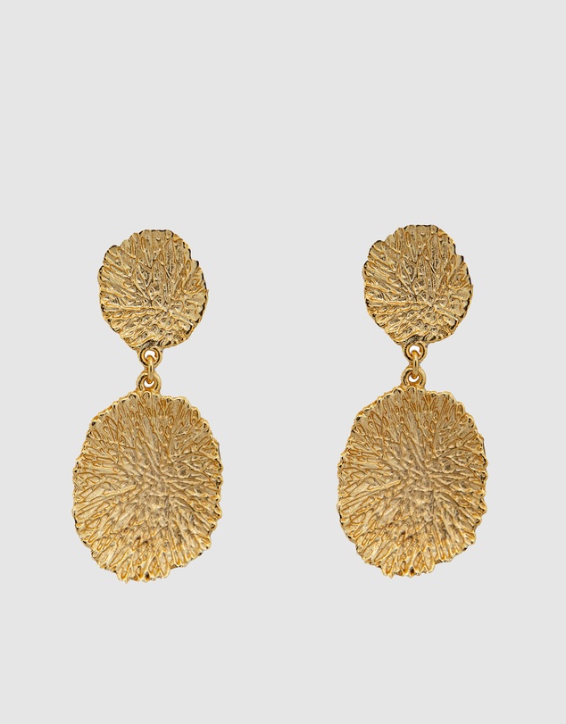 Meshca - Coral Textured Earrings