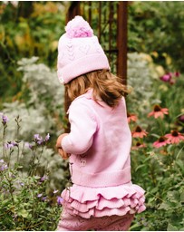 Fleur Harris - Heart Cardigan in Lilac
