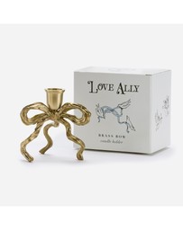 Love Ally - Brass Bow Candle Holder