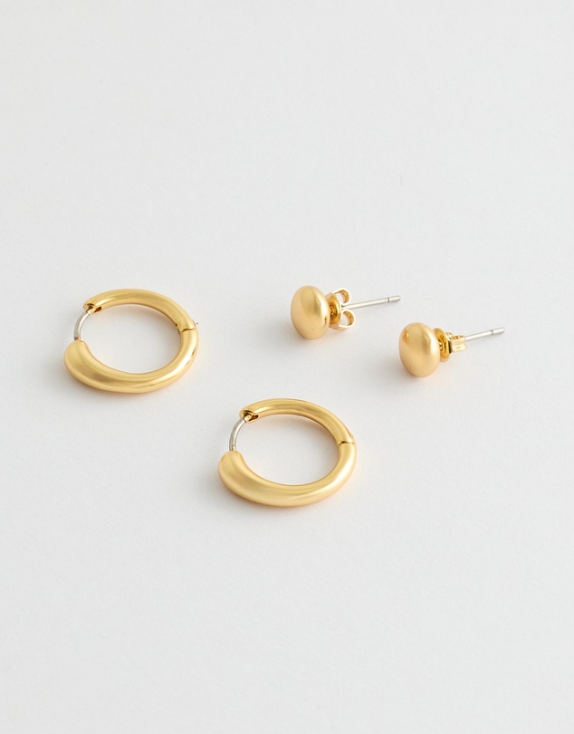 & Other Stories - Petite Brass Earrings Set