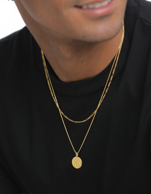 Kuzzoi - ICONIC EXCLUSIVE - Circle Pendant Necklace in Gold-Plated 925 Sterling Silver