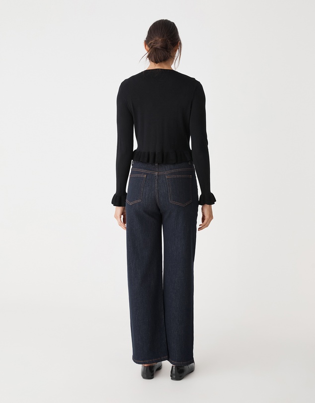 Forcast - Daisy Tencel Frill Cardigan