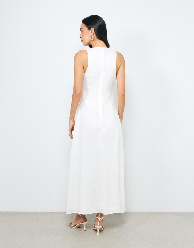 AERE - Mika Placement Flower Midi Dress