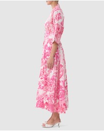 Camilla - Shaped Waistband Midi Dress