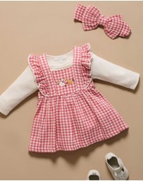 Purebaby - Gingham Pinnie Set -Kids-Babies