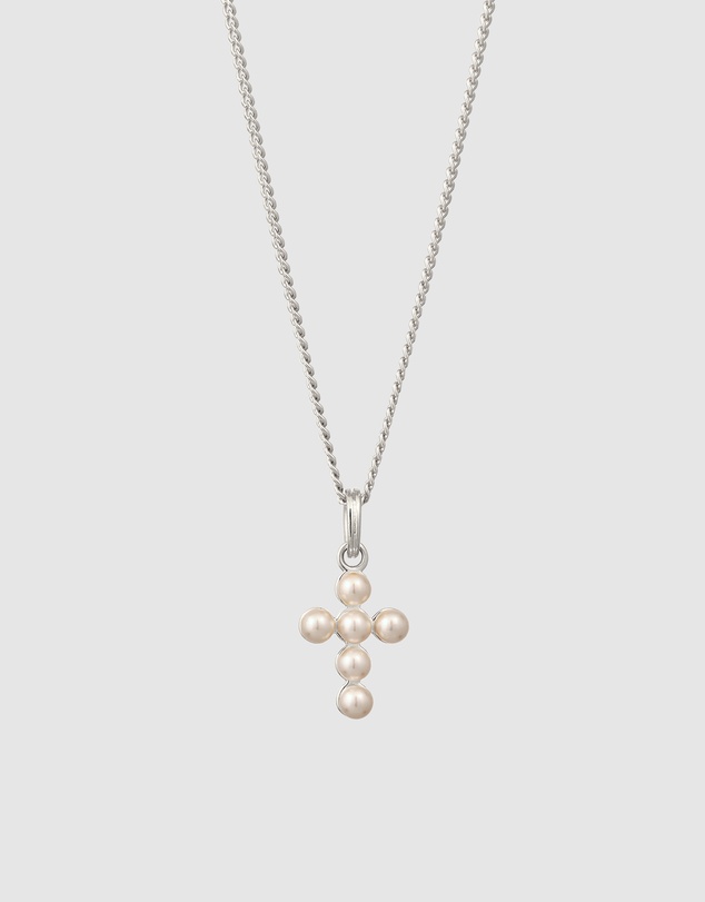 Elli Jewelry - Necklace Cross Pearl Communion 925 Sterling Silver