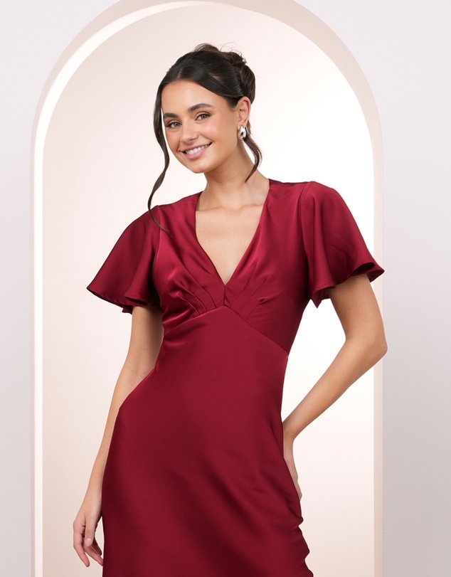 Pilgrim - Nataly Flutter Sleeve Gown