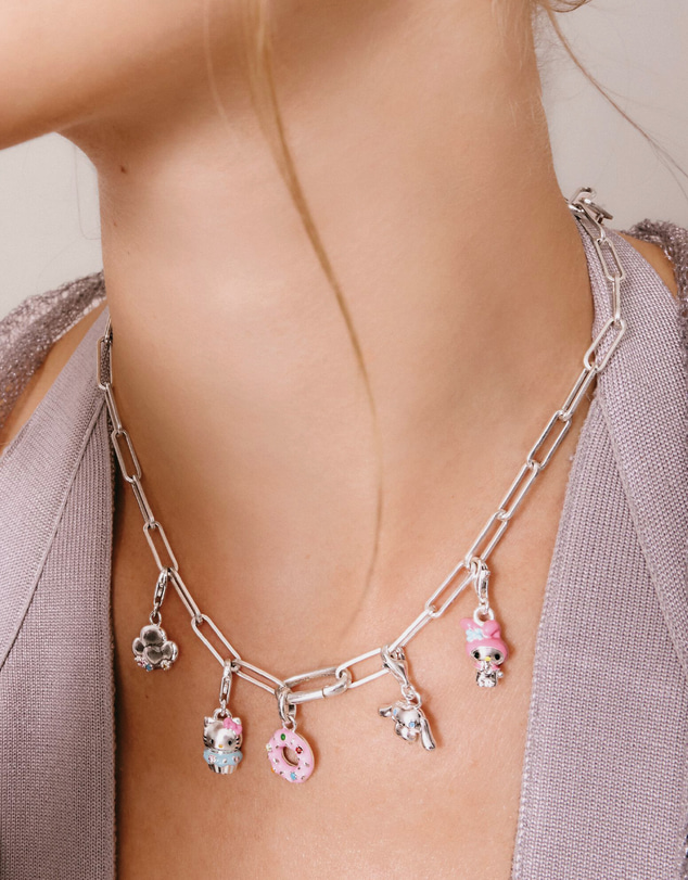 THOMAS SABO - Hello Kitty My Melody Charm with Light Blue Bow, Silver-Plated