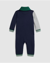 Polo Ralph Lauren - Logo Color-Blocked Fleece Coverall - Babies