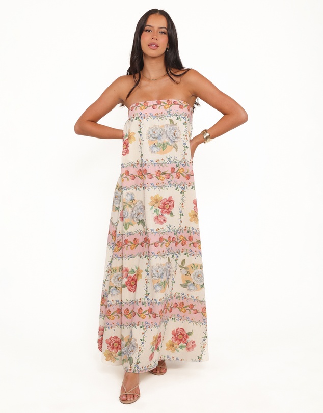 Petal & Pup - Amora Strapless Maxi Dress - Rose Tile