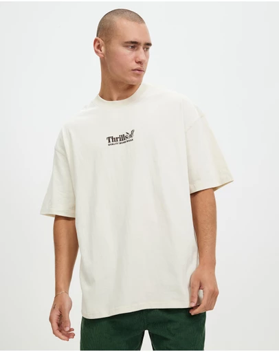 Thrills - Workwear Embro Box Fit Oversize Tee - ICONIC EXCLUSIVE