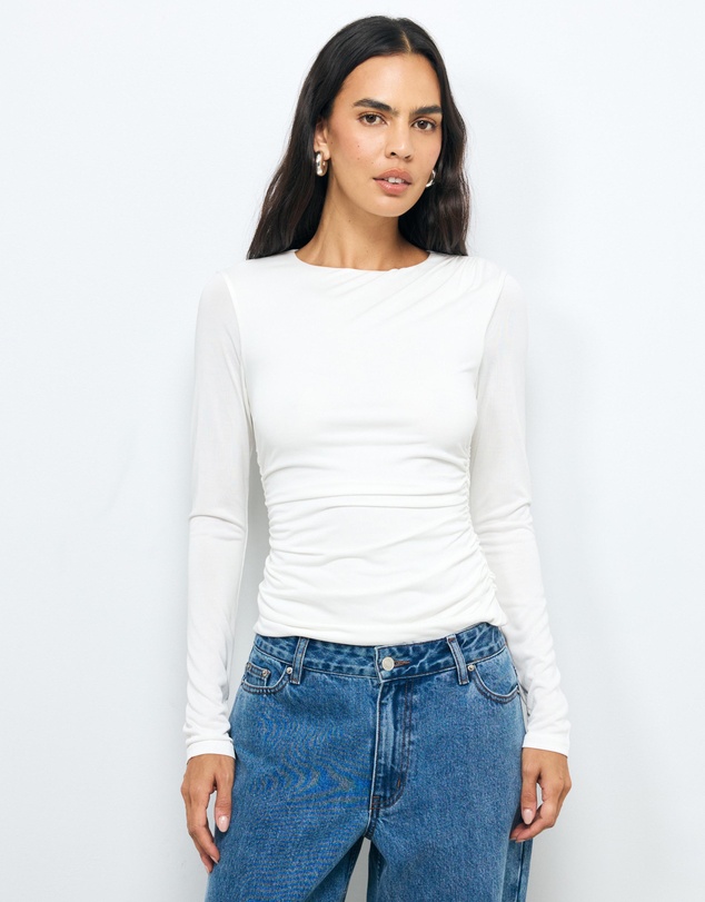 AERE - Emma Draped Cupro Top