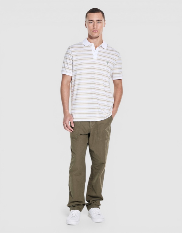 GUESS - Yarn Dye Striped Short Sleeve Polo