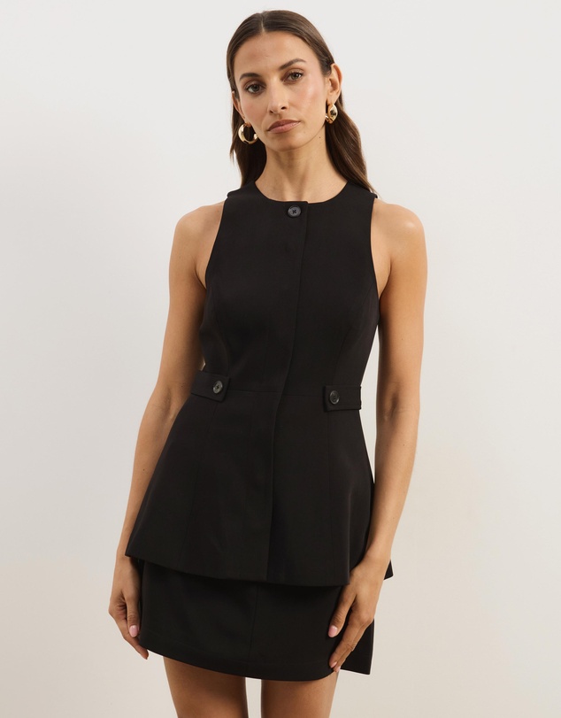Atmos&Here - Isola Peplum Tailored Vest