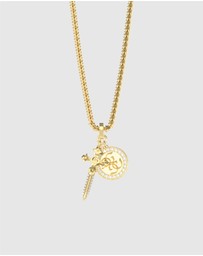 GUESS - Gold-Tone Rebel Knight Necklace