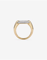 Michael Hill - Luxe Links Ring with Cubic Zirconia in 18kt Vermeil