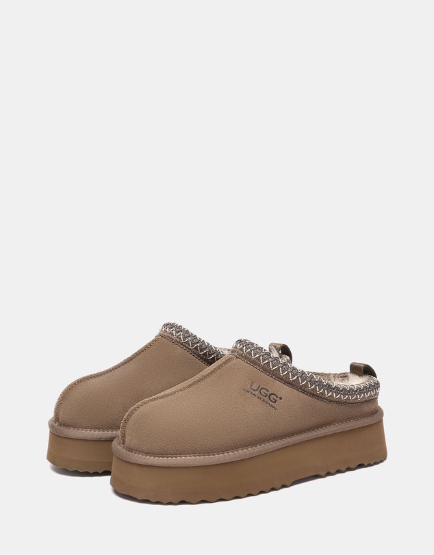EVERAU - Australian Shepherd Ugg Tay Platform Cow Suede Upper House Shoes