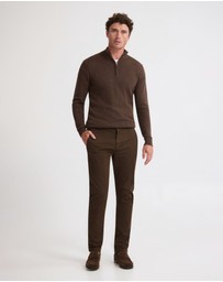 Oxford - Robert Zip Neck Knit Pullover