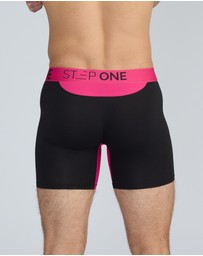 STEP ONE - Boxer Brief - Black & Pink
