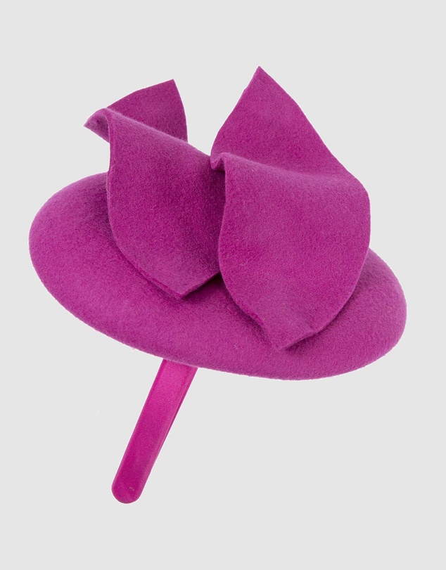 Max Alexander - Felt Winter Fuchsia Pillbox Fascinator