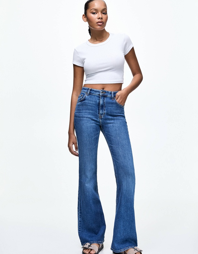 Pull&Bear - Flared High-rise Skinny Jeans