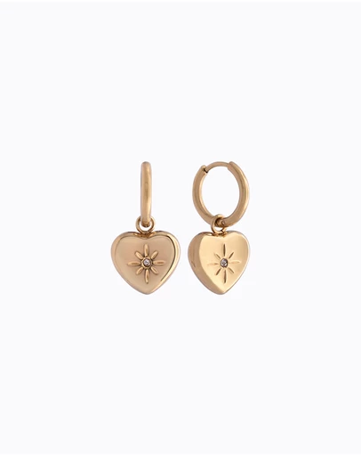 PETA AND JAIN - Juliette Heart Hoop Earrings
