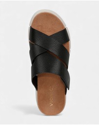 Vionic - Uptown Sunset Wedge - Black Tumbled