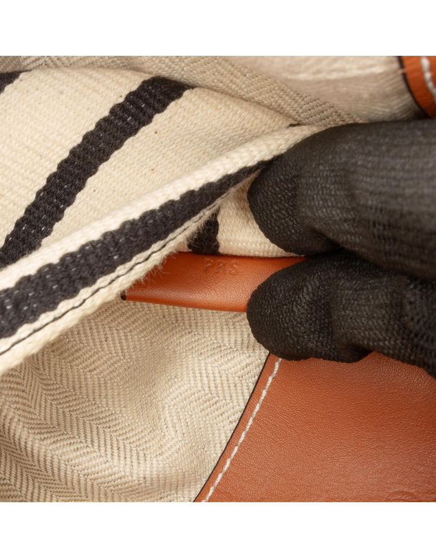 Pre-Loved by Azura Reborn - Pre-Loved LOEWE Vintage Paulas Ibiza Large Canvas Stripes Cushion Tote