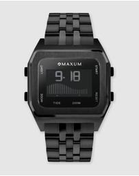 Maxum - Raglan Tide Watch- Black Stainless Steel Strap