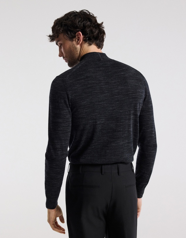 Calibre - Mock Neck Merino Wool Sweater Charcoal