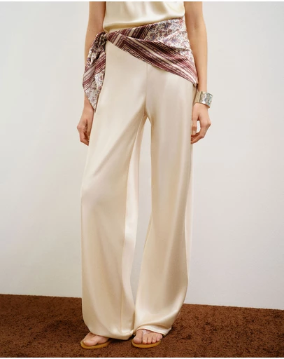 Reformation - Gale Satin Mid Rise Bias Pants