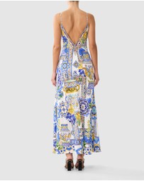 Camilla - V Neck Full Length Bias Slip Dress