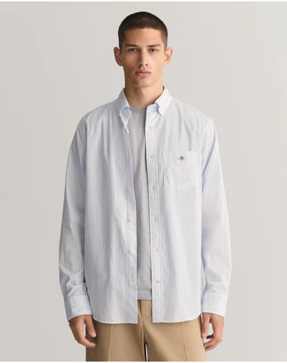 Gant - Regular Fit Striped Poplin Shirt