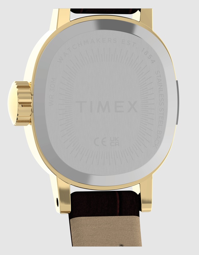 TIMEX - Cavatina® Mini 17mm Brown Crocodile Grain Leather Strap Watch