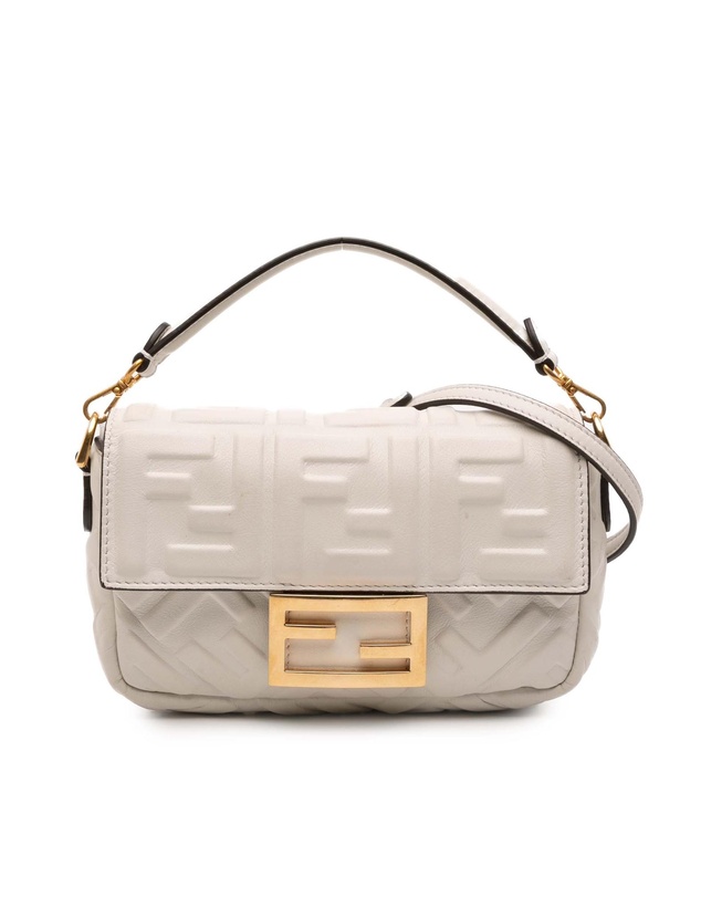 Pre-Loved by Azura Reborn - Pre-Loved Mini Zucca Embossed Leather Baguette Satchel