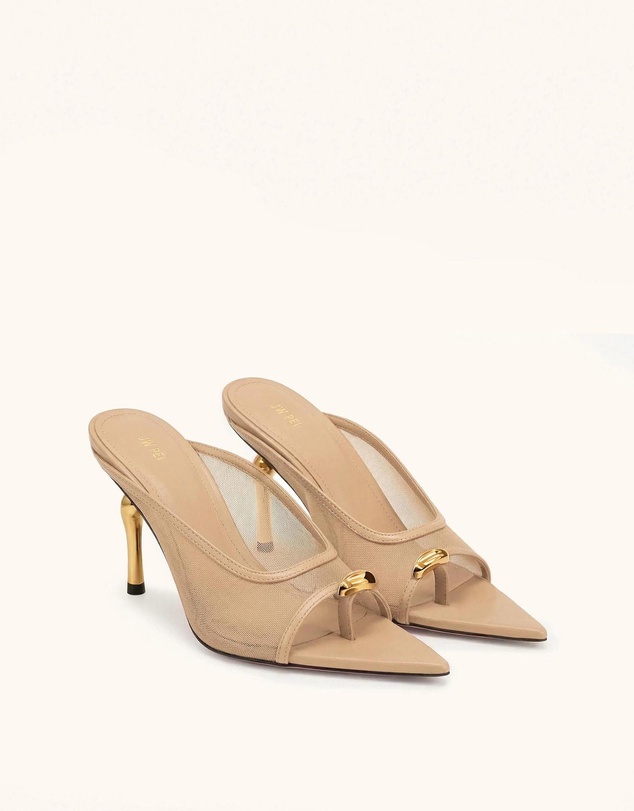 JW PEI - Noemi Pointed-Toe Mesh Mule Heels